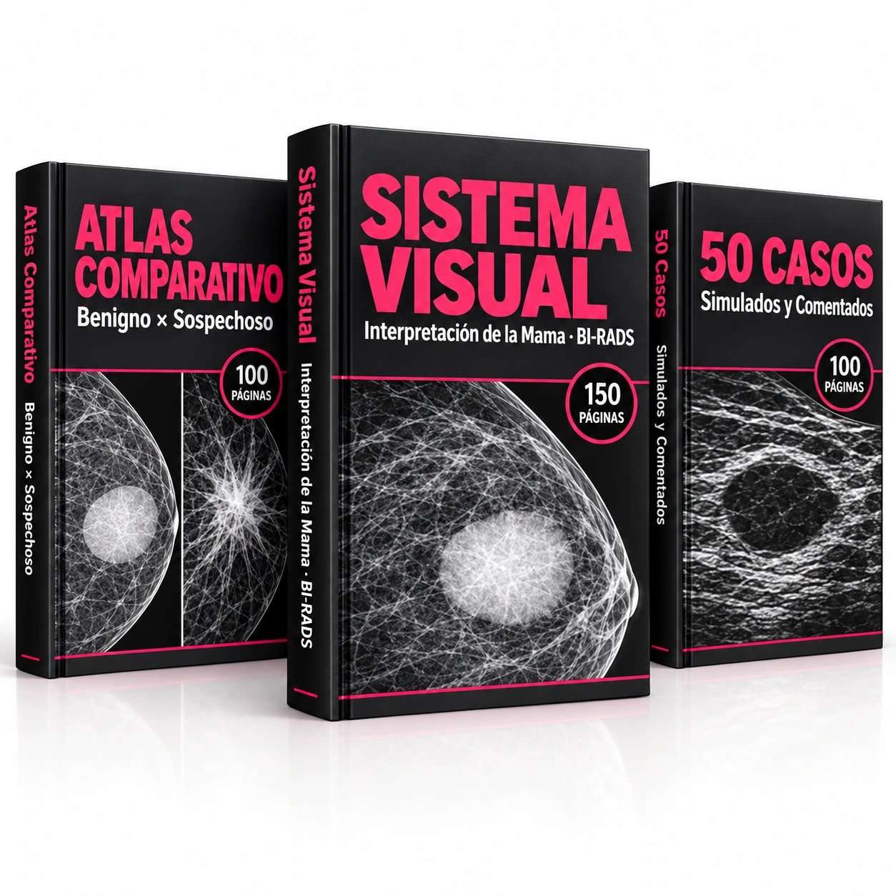 Tres libros: Sistema Visual, Atlas Comparativo y 50 Casos en español
