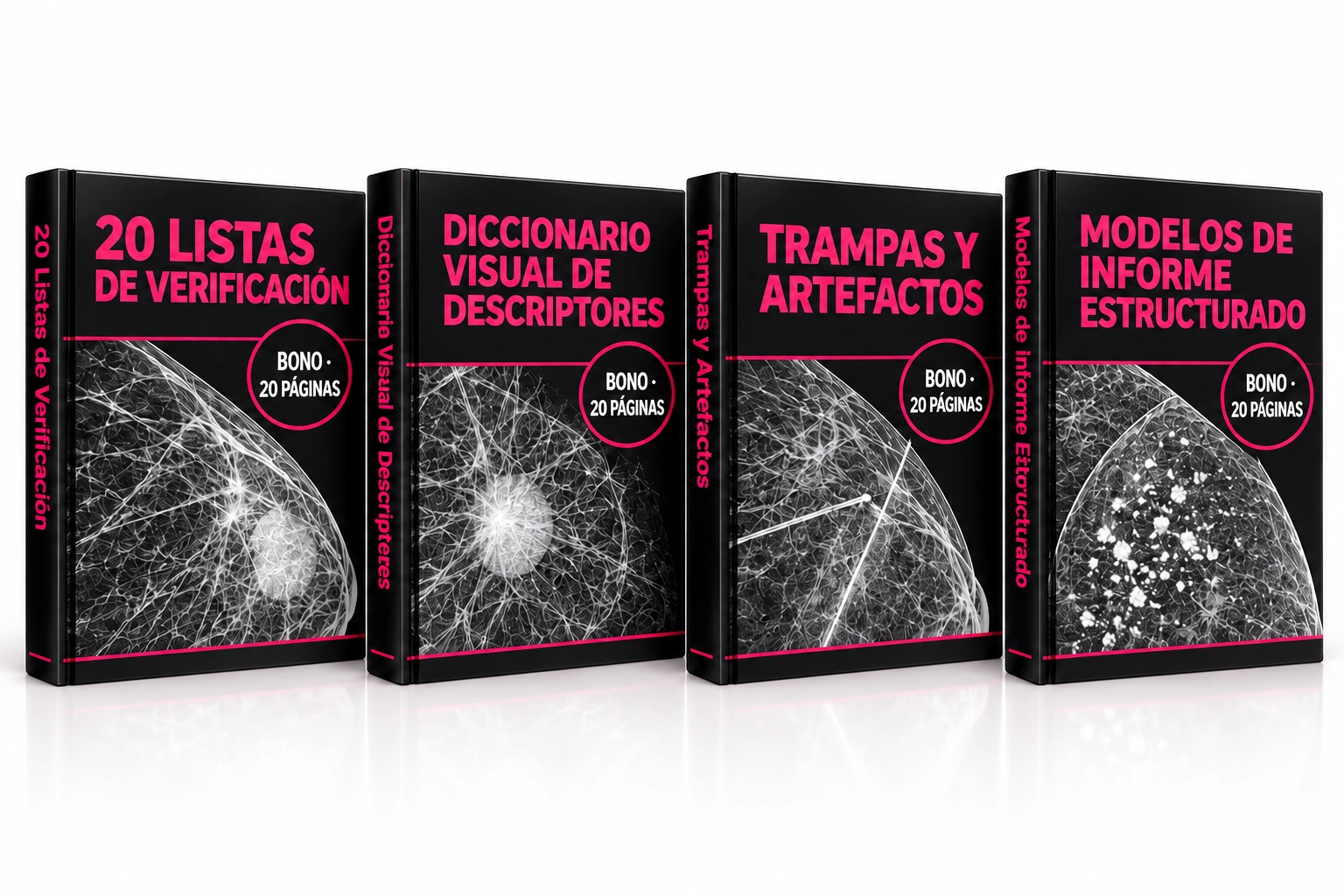 Cuatro bonos Mama Visual: listas, diccionario, trampas y modelos de informe
